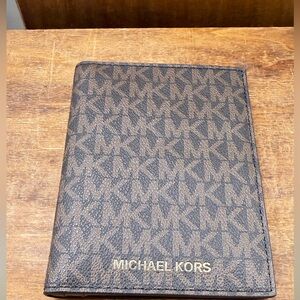 Michael Kors Tan Monogram Travel Holder
